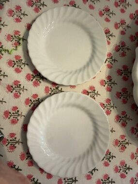 Johnson Brothers, Regency Pattern, White Swirl Bread & Butter Plates - Set of 2
